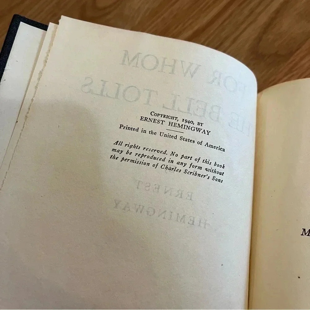 FOR WHOM THE BELL TOLLS Hemingway SCRIBNER, 1940 USA - Picture 7 of 8